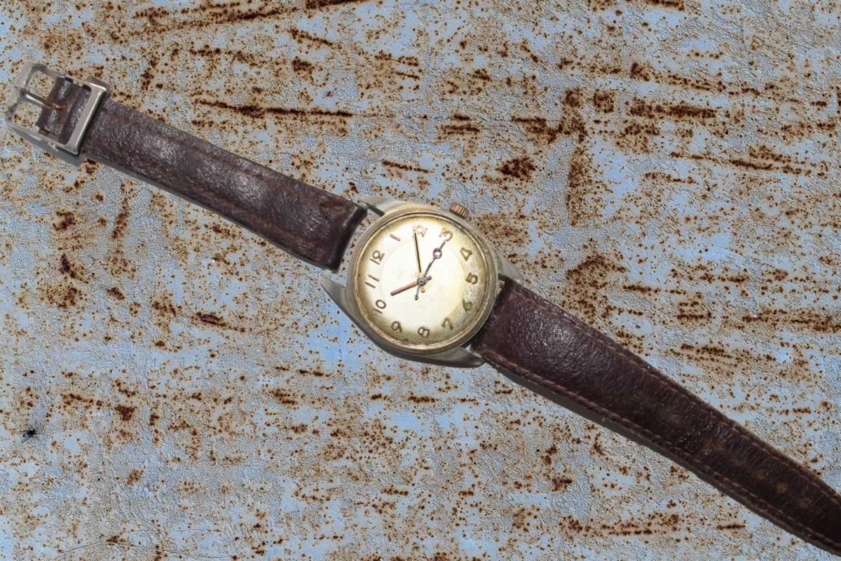 Remove rust from wrist watch